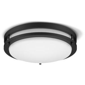 Project Source PS 11-IN MATTE BLK ADJ WHT FLUSH - 5209275 | Lowe's Pro Supply