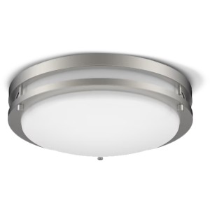 Project Source PS 11-IN BN ADJ WHT FLUSHMOUNT - 5209282 | Lowe's Pro Supply