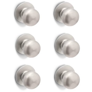 Reliabilt Reliabilt Baron Satin Nickel Interior or Hall/Closet Passage Door Knob, Contractor Pack of 6 - 555085 | Lowe's Pro Supply