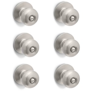 Reliabilt Reliabilt Baron Satin Nickel Interior or Bed/Bath Privacy Door Knob, Contractor Pack of 6 - 555086 | Lowe's Pro Supply