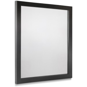 Framed Mirror with Satin Black Frame 30" x 36"