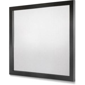 Framed Mirror with Satin Black Frame 36" x 36"