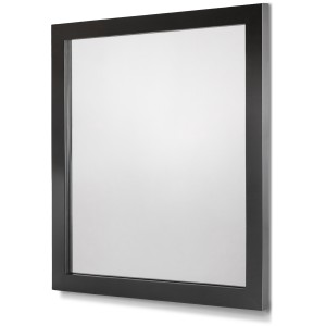Framed Mirror with Satin Black Frame 36" x 42"
