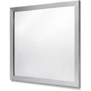 Framed Mirror with Brushed Nickel Frame 36" x 36"