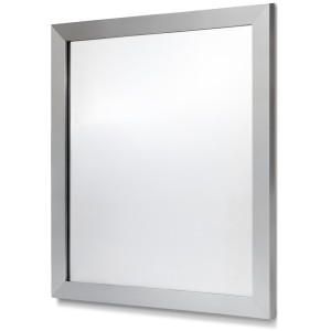 Framed Mirror with Brushed Nickel Frame 36" x 42"