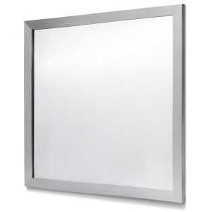 Framed Mirror with Brushed Nickel Frame 42" x 42"