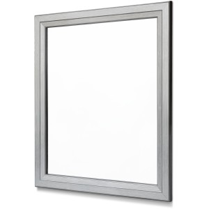 Framed Mirror with Brushed Nickel Frame 30" x 36"