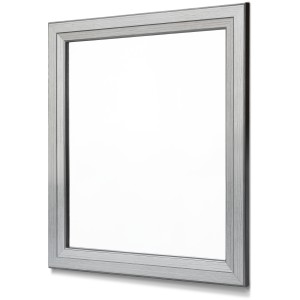 Framed Mirror with Brushed Nickel Frame 36" x 42"
