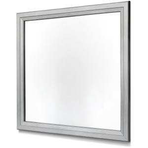 Framed Mirror with Brushed Nickel Frame 42" x 42"