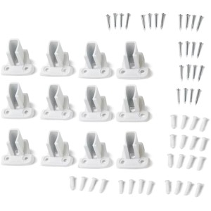 Closetmaid ClosetMaid Fixed Mount 12-Pack White Resin Wire Closet Hardware Shelf Bracket - 675279 | Lowe's Pro Supply