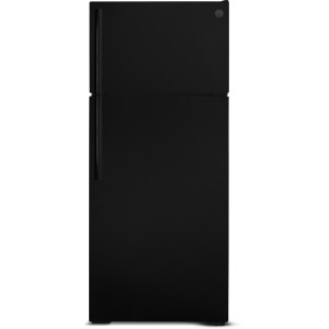 GE 28-Inch 17.5 Cu Ft Top-Freezer Refrigerator, Black