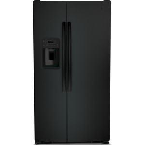 Side-by-Side Refrigerator, 25.3 cu ft, Ice and Water Dispenser, Energy Star, Black