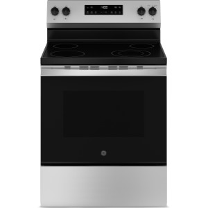GE 30" 5.3 cu ft Free-Standing, Smooth Top, Electric Range, Energy Star (Stainless Steel)