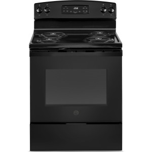 GE Black 5.3 cu ft Self-Cleaning Electric Range