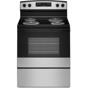 Amana Amana 30" 4.8 cu ft Coil Electric Range (Stainless Steel / Black) - 292206 | Lowe's Pro Supply