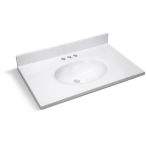 Design House Solid White Cultured Marble Vanity Top, 31-in x 19-in - 665643 | Lowe's Pro Supply