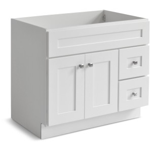 Design House Brookings Bathroom Vanity Without Top in Sherwin Williams® White, Unassembled, 36-in - 665675 | Lowe's Pro Supply