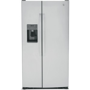 GE GE 36-Inch 25.3 Cu Ft Side-by-Side Refrigerator with Ice and Water Dispenser, Stainless Steel - 299122 | Lowe's Pro Supply