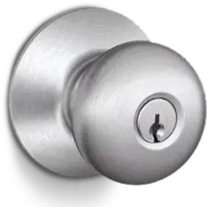 Schlage Plymouth Knob Storeroom Lock C Keyway - 550117 | Lowe's Pro Supply