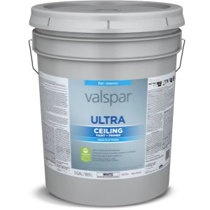 Valspar Valspar Ultra Flat White Ceiling Paint + Primer, 5-Gallon - 811196 | Lowe's Pro Supply