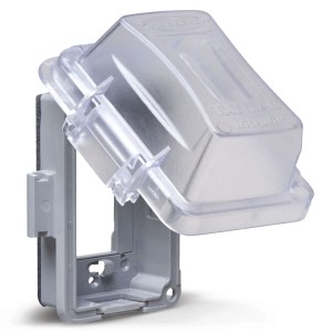 TayMac 1-Gang Rectangle Plastic Weatherproof Electrical Box Cover