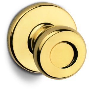 Kwikset Tylo Passage Knob Polished Brass
