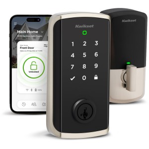 Kwikset Halo Select Wi-Fi + Matter Smart Home Compatible Smart Wi-Fi and Bluetooth Touchscreen Keypad Electronic Deadbolt Lock, Satin Nickel - 555849 | Lowe's Pro Supply