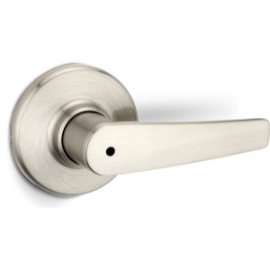 Kwikset Delta Privacy Lever Satin Nickel