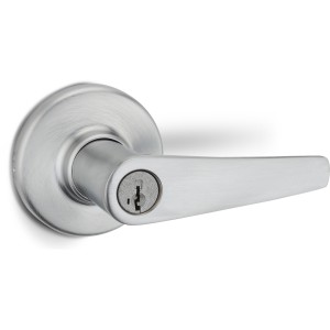 Kwikset SmartKey Delta Entry Leverset Satin Chrome
