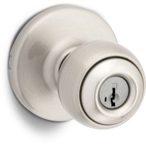 Kwikset Kwikset SmartKey Polo Entry Knob Satin Nickel - 558355 | Lowe's Pro Supply