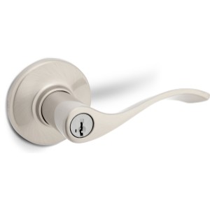 Kwikset Kwikset SmartKey Balboa Entry Lever Satin Nickel - 558774 | Lowe's Pro Supply