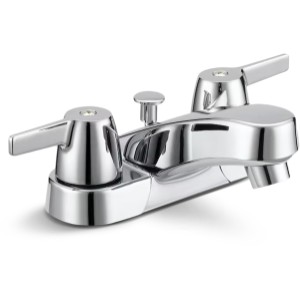 Project Source Project Source Rutland Metal 2-Handle Low-Arc Lavatory Faucet, Chrome - 709406 | Lowe's Pro Supply