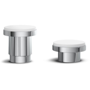 Adjustable Chrome Steel Shower Rod Ends
