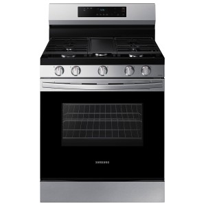 Gas Range, 30"W, 6.0 cu ft, Free-Standing, Stainless Steel