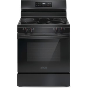 Frigidaire Frigidaire 30-in Black Glass-Top Freestanding Electric Range with 5 Burners and 5.3-Cu Ft Oven - 239010 | Lowe's Pro Supply