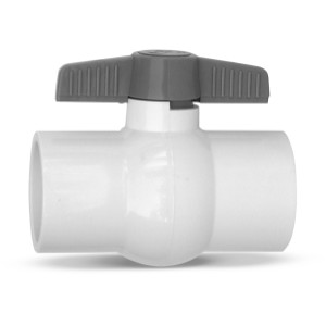 Super-Pro 1.5" S White PVC Ball Valve - 918643 | Lowe's Pro Supply