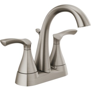 Delta Delta Sandover Spotshield Brushed Nickel 4-in Centerset 2-Handle Bathroom Sink Faucet - 708391 | Lowe's Pro Supply