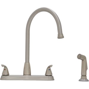 Project Source Project Source Everfield 2-Handle Kitchen Faucet, Stainless Steel - 709331 | Lowe's Pro Supply