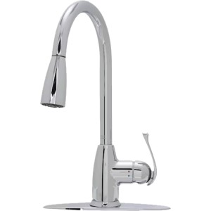 Project Source Project Source Tucker Pull-Down Kitchen Faucet, Chrome - 709335 | Lowe's Pro Supply
