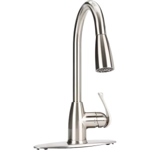 Project Source Project Source Tucker Pull-Down Kitchen Faucet, Stainless Steel - 709336 | Lowe's Pro Supply