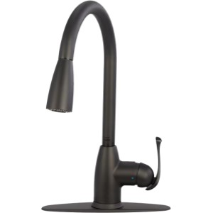 Project Source Project Source Tucker Pull-Down Kitchen Faucet, Matte Black - 709337 | Lowe's Pro Supply