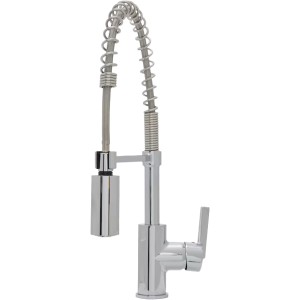 Project Source Project Source Flynt Spring Pull-Down Kitchen Faucet, Chrome - 709338 | Lowe's Pro Supply
