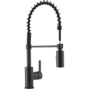 Project Source Project Source Flynt Spring Pull-Down Kitchen Faucet, Matte Black - 709340 | Lowe's Pro Supply