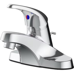 Project Source Project Source Webber 1-Handle Low-Arc Lavatory Faucet, Brushed Nickel - 709400 | Lowe's Pro Supply