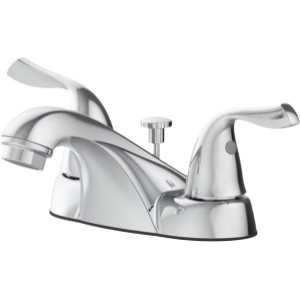 Project Source Project Source 2-Handle Low-Arc Lavatory Faucet, Chrome - 709402 | Lowe's Pro Supply