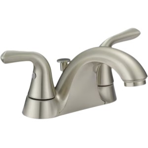 Project Source Project Source Dover 2-Handle Mid-Arc Lavatory Faucet, Brushed Nickel - 709405 | Lowe's Pro Supply