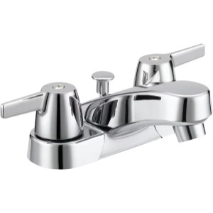 Project Source Project Source Rutland Metal 2-Handle Low-Arc Lavatory Faucet, Chrome - 709406 | Lowe's Pro Supply