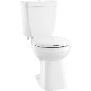 Eco-Flush 2-Piece 0.8 GPF All-in-One Round Toilet, ADA Compliant