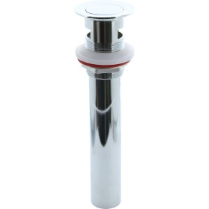 Brass Touch-Stop Drain Assembly Chrome
