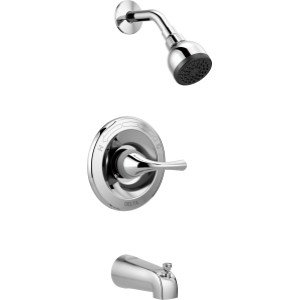 Delta Foundations Chrome 1-Handle Bathtub and Shower Faucet with Valve Included